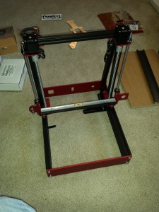 Assembled base and Z-axis